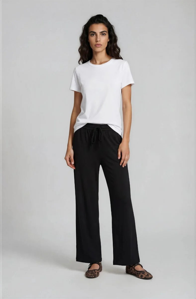 Wide Leg Pants - Black