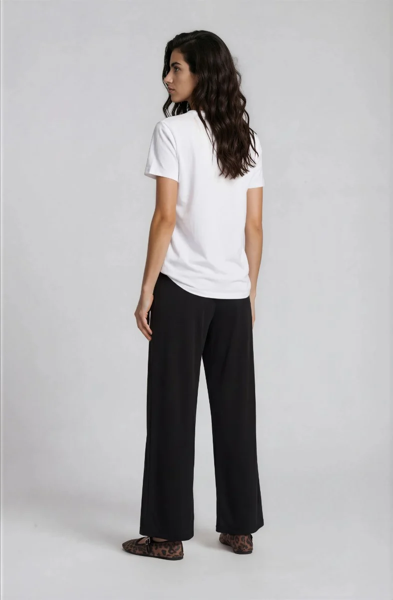 Wide Leg Pants - Black - Image 2