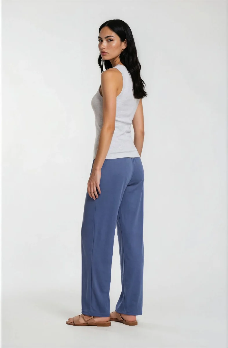 Wide Leg Pants - Blue - Image 2