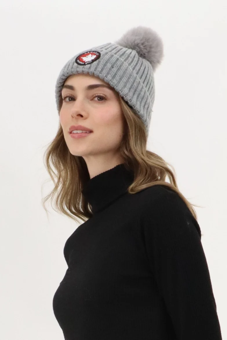 Gloves and Pom Pom Hat - Grey - Image 2