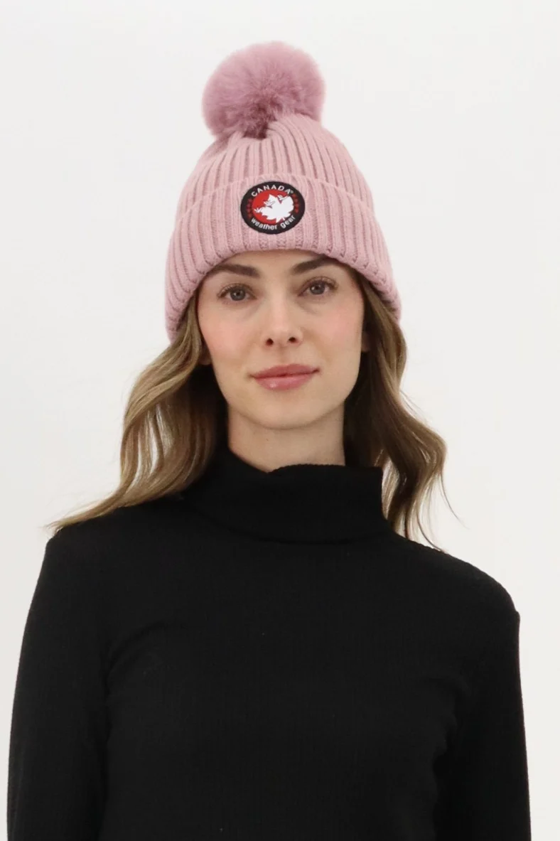 Gloves and Pom Pom Hat - Pink