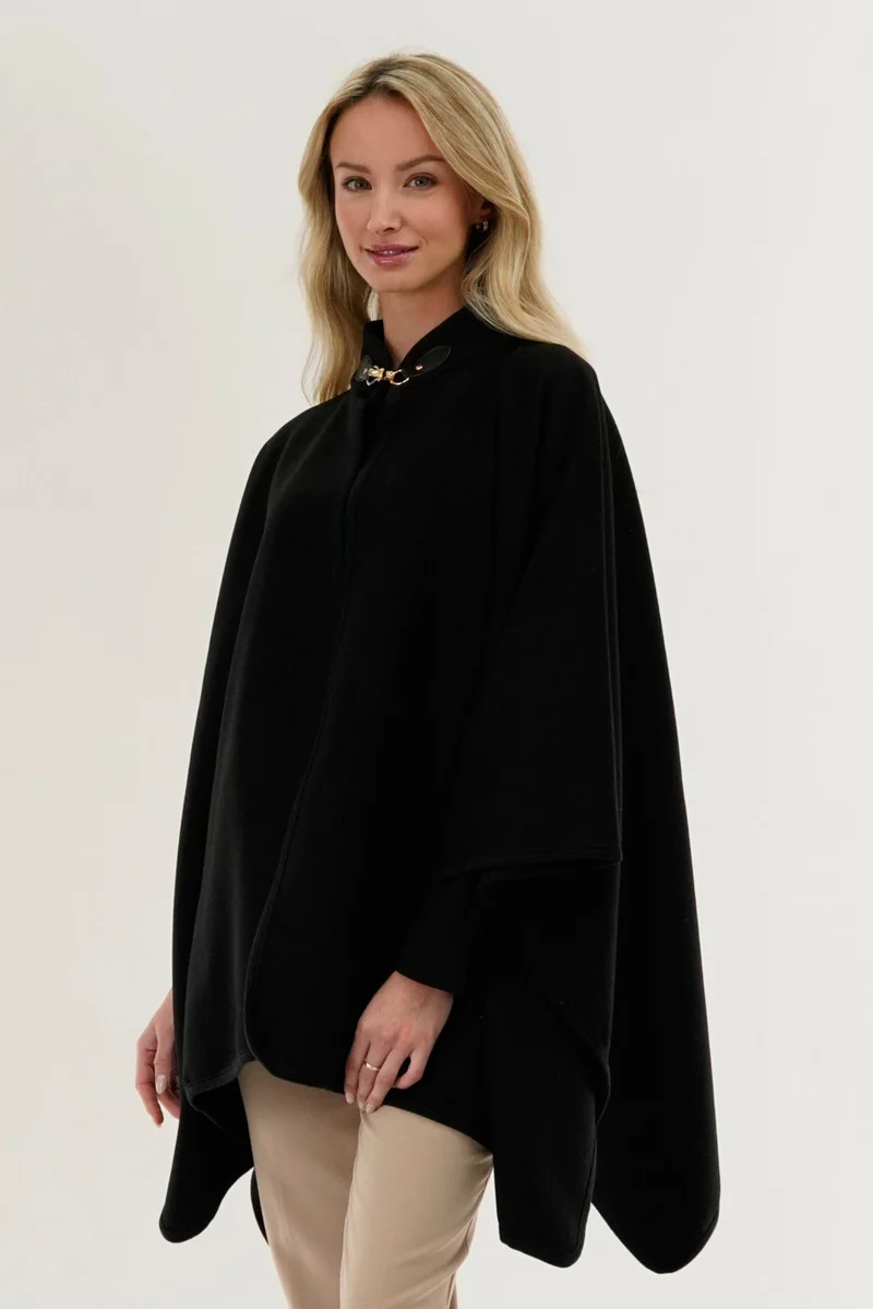 Basic Poncho - Black - Image 2