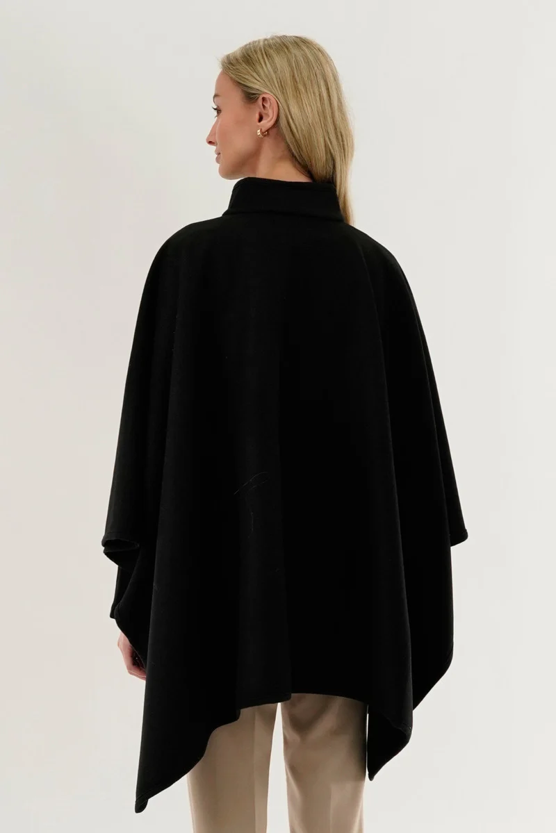 Basic Poncho - Black - Image 3