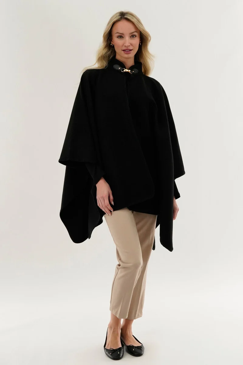 Basic Poncho - Black - Image 5