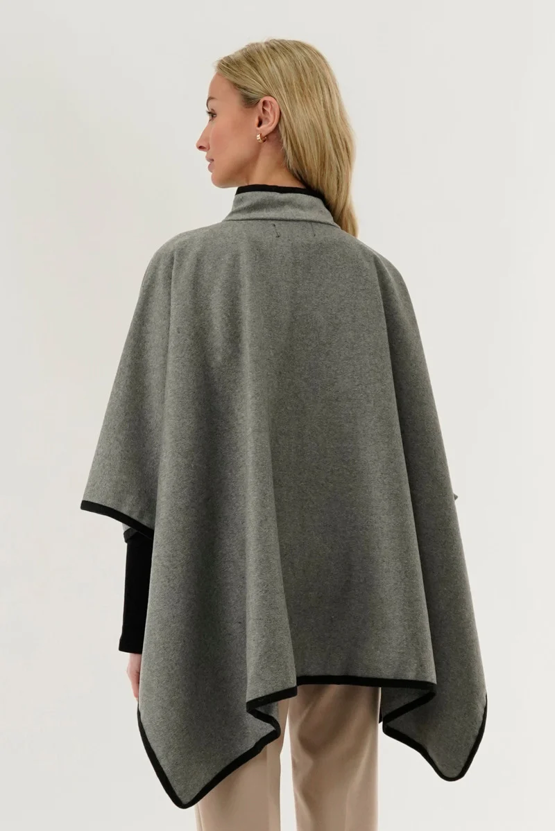 Basic Poncho - Grey - Image 3