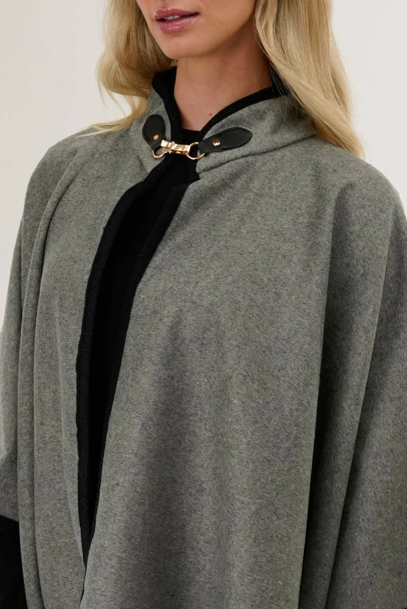 Basic Poncho - Grey - Image 4