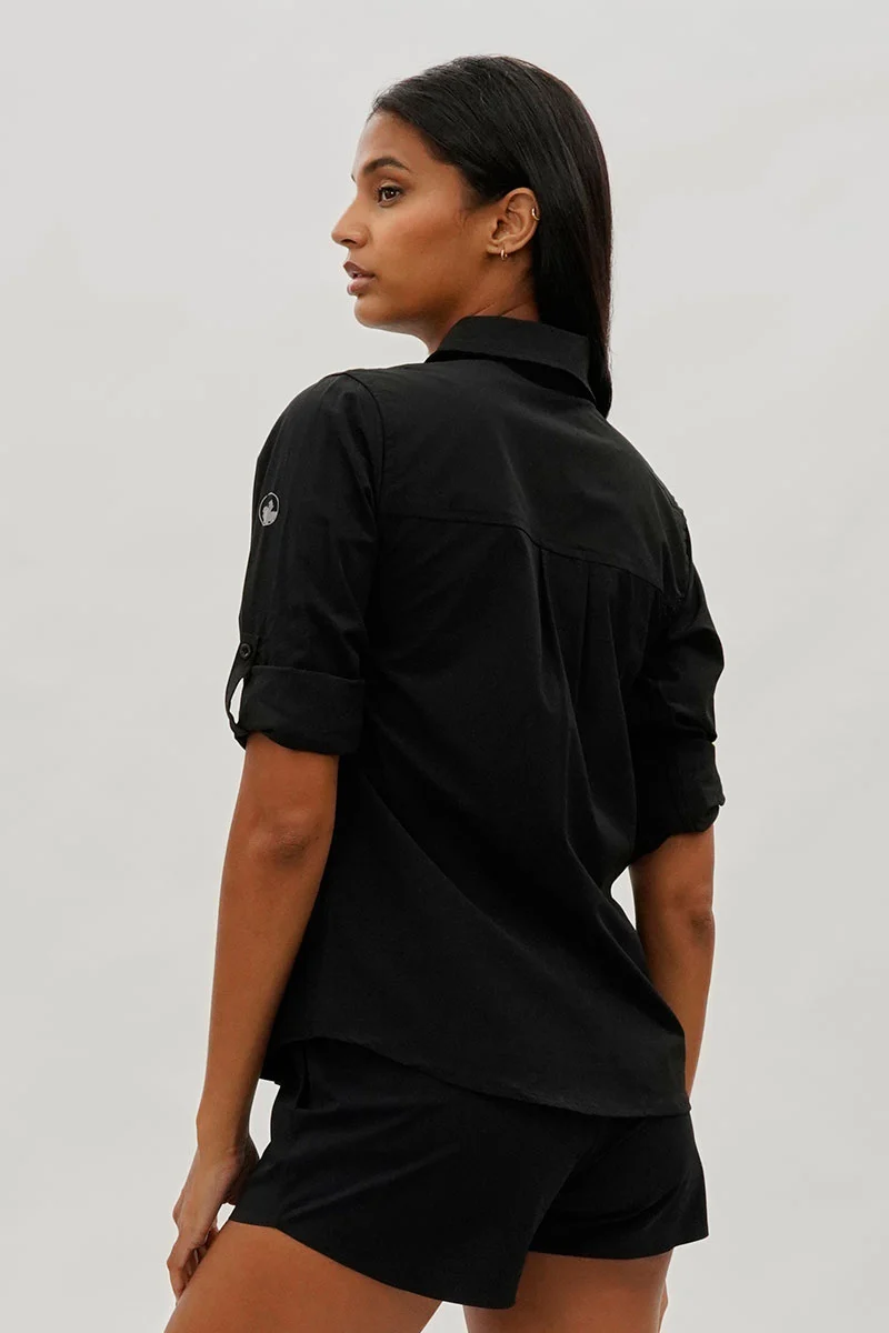 Button Up Utility Shirt - Black - Image 3