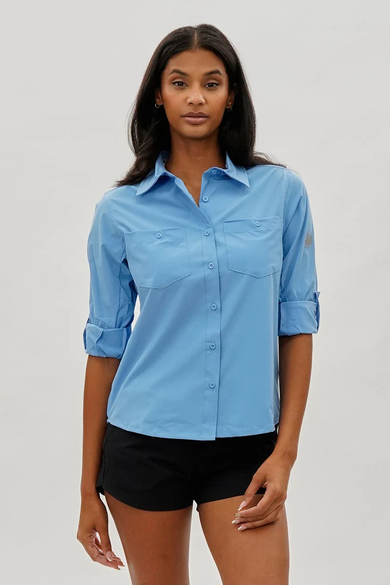 Button Up Utility Shirt - Blue