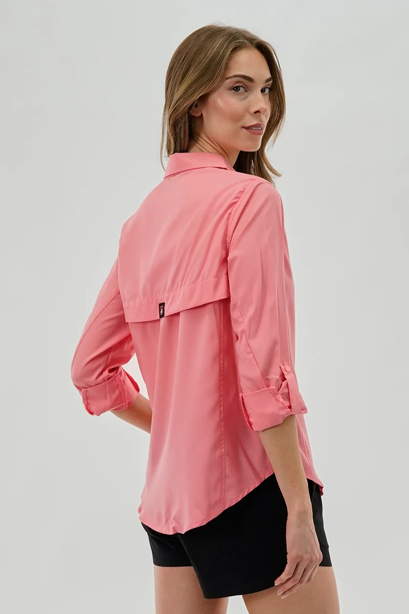 Button Up Collared Shirt - Pink - Image 3