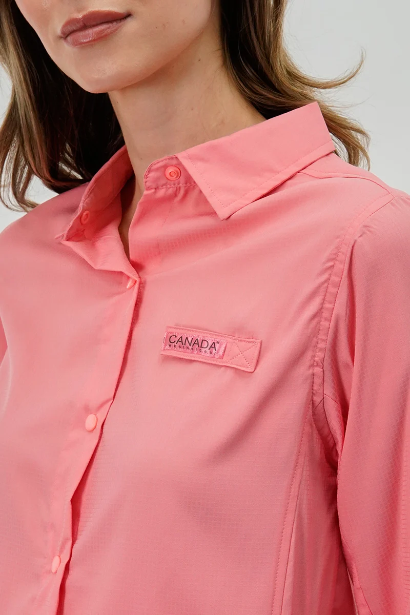 Button Up Collared Shirt - Pink - Image 4