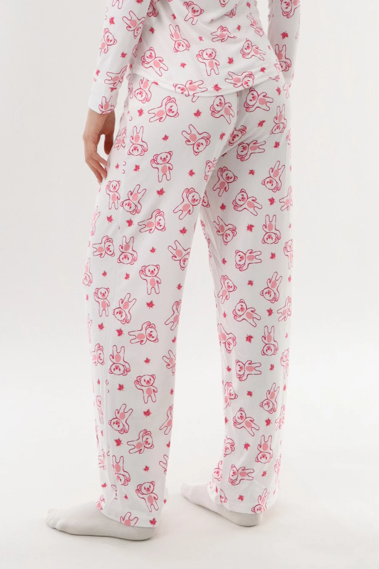 Teddy Bear Pajama Pants - White - Image 3
