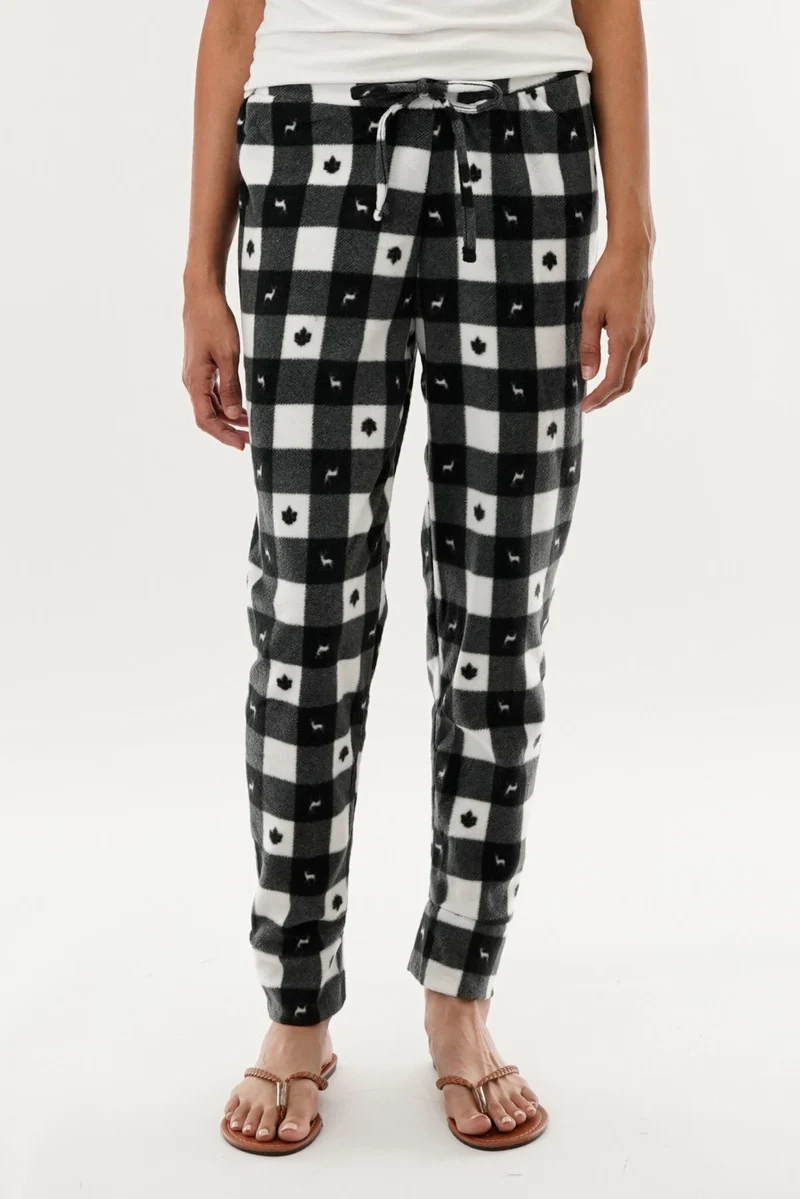 Plaid Pajama Pants - Black