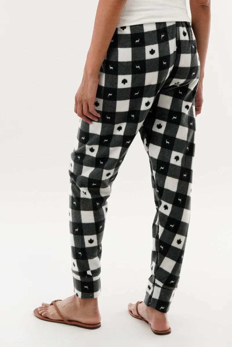 Plaid Pajama Pants - Black - Image 3
