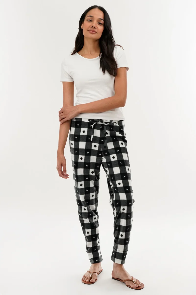 Plaid Pajama Pants - Black - Image 5