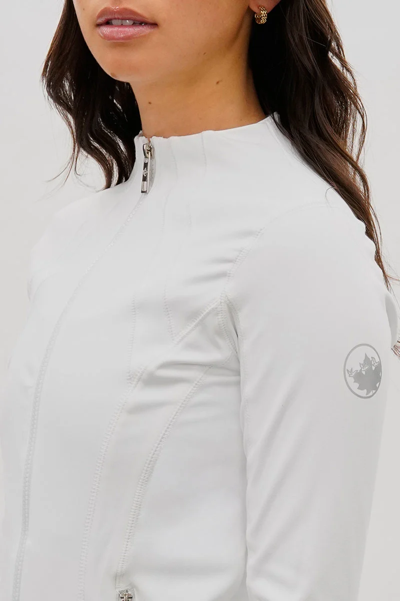 Fitted Yoga Lightweight Jacket - White - Image 4