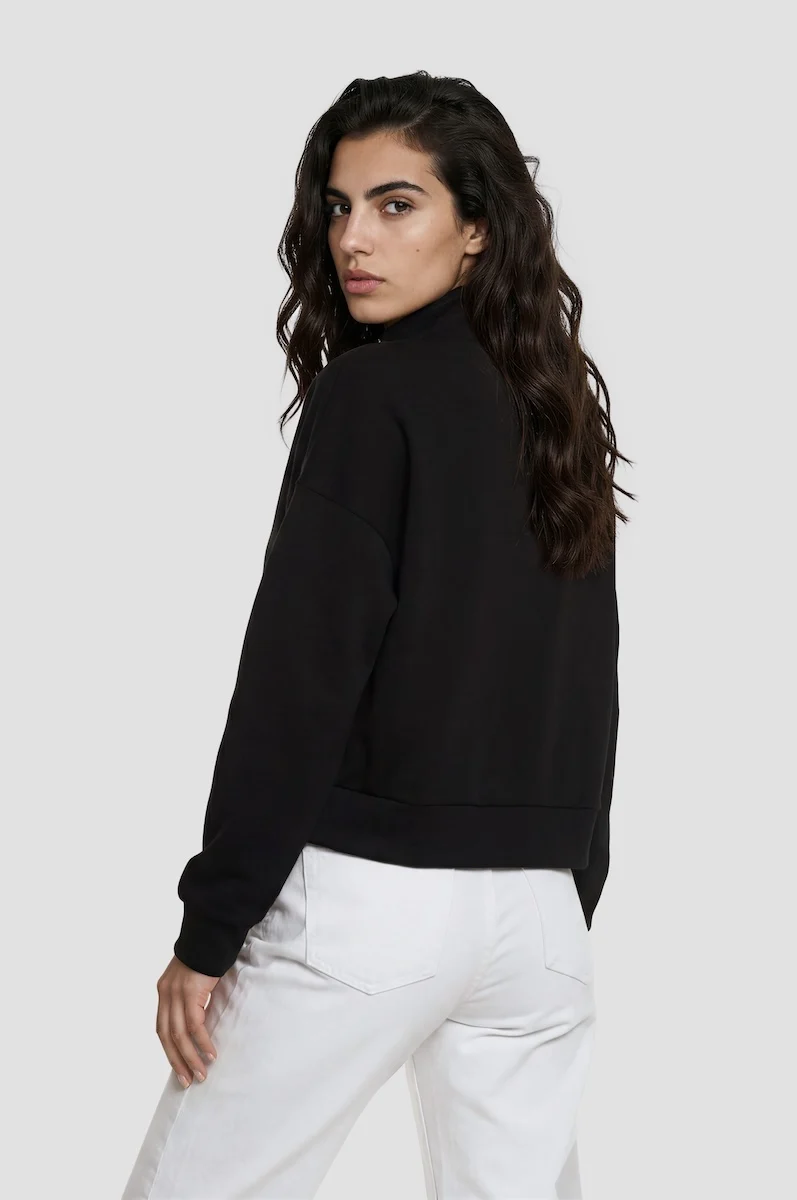 Classic Half Zip Pullover - Black - Image 2