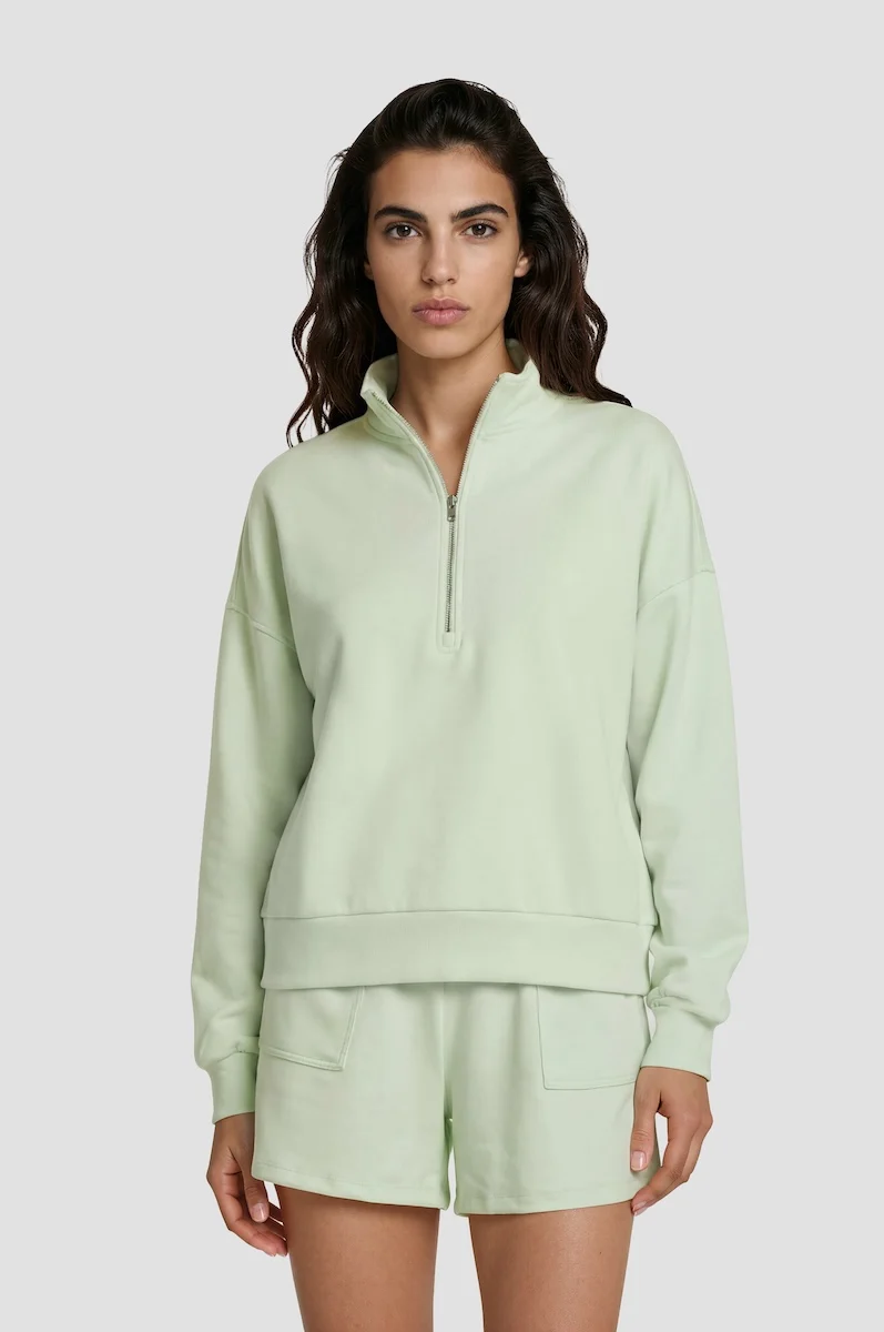 Classic Half Zip Pullover - Green