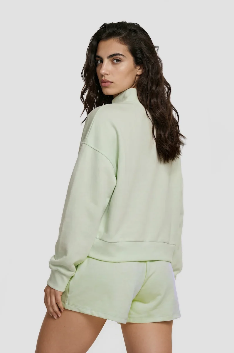 Classic Half Zip Pullover - Green - Image 2