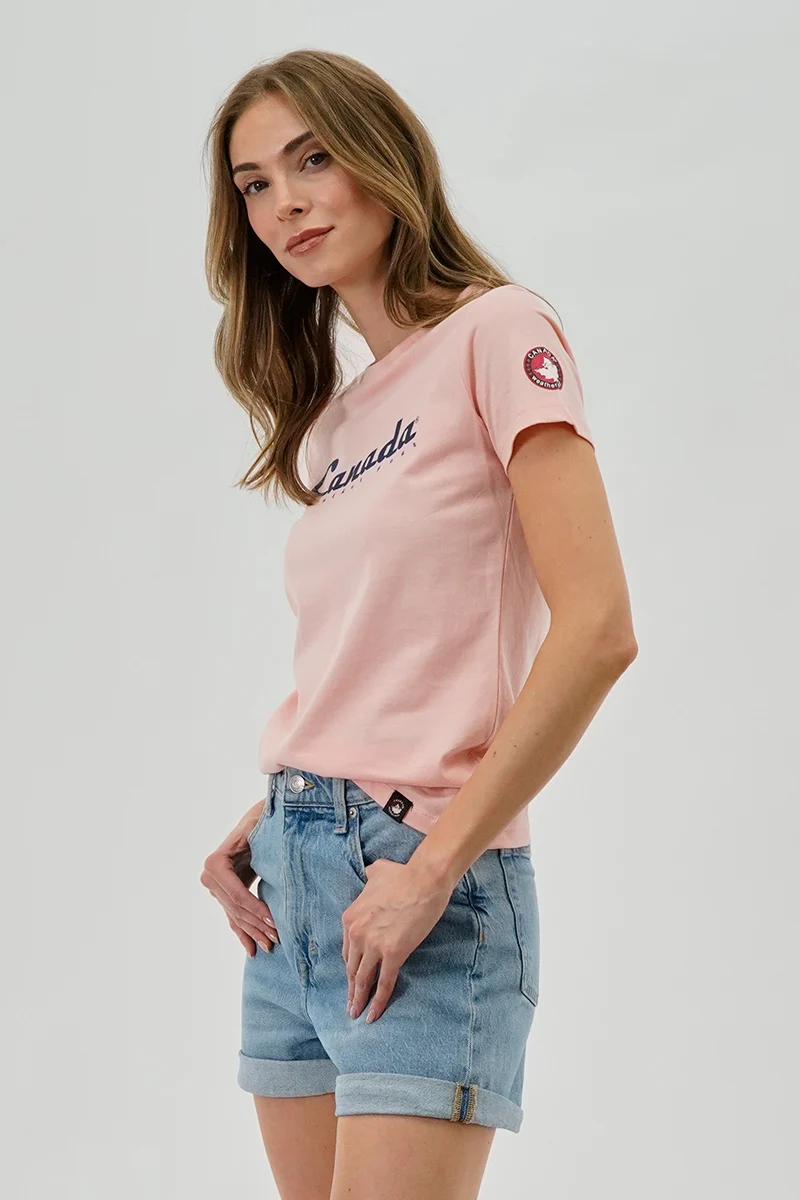 Chest Logo Print Tee - Pink - Image 2