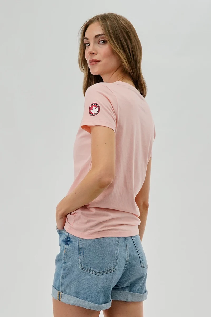 Chest Logo Print Tee - Pink - Image 3