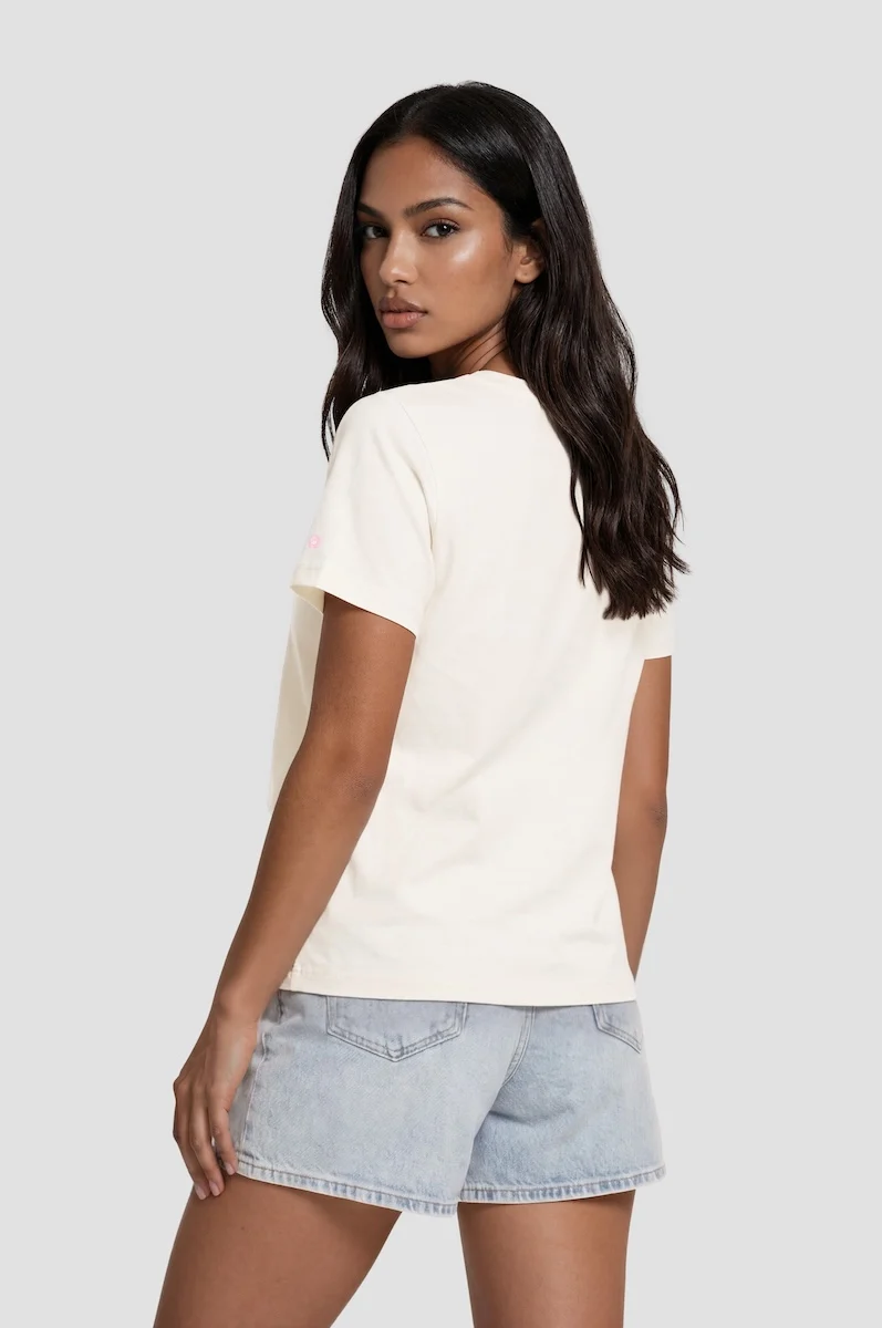 Short Sleeve Logo Tee - White - Image 2