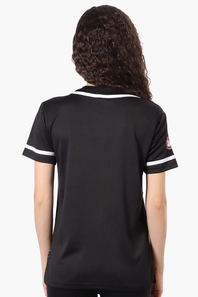 Chest Logo Baseball Tee - Black - Image 3