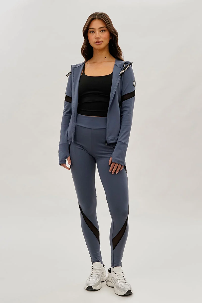 High Waisted Leggings - Grey - Image 5