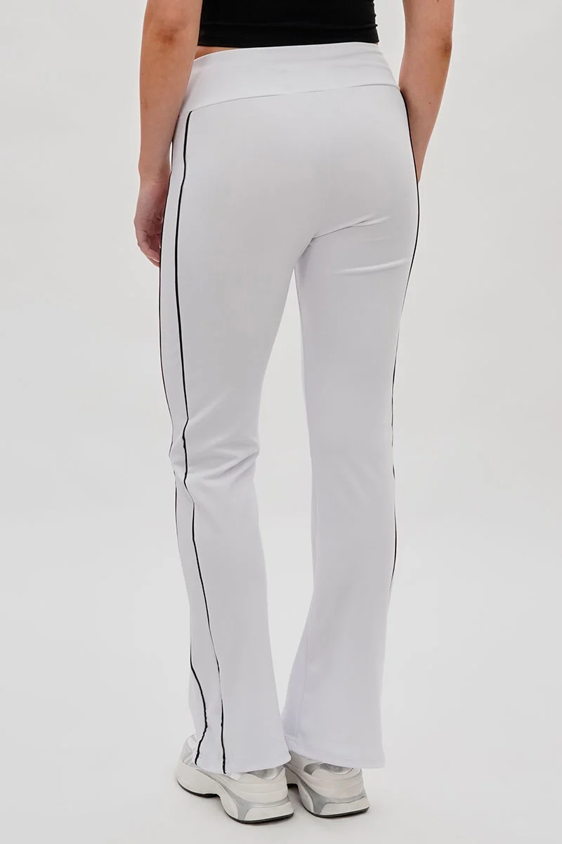 Side Piping Detail Active Pants - White - Image 3
