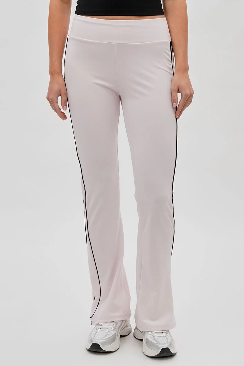 Side Piping Detail Active Pants - Blush