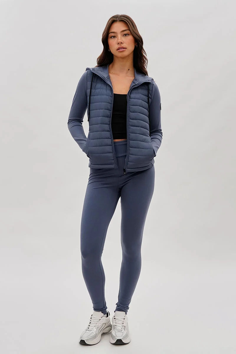 High Waisted Active Leggins - Grey - Image 5