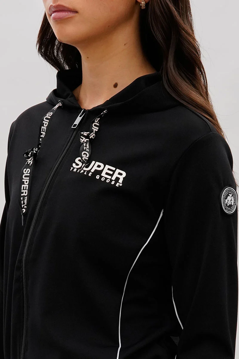 Cropped Active Hoodie - Black - Image 4