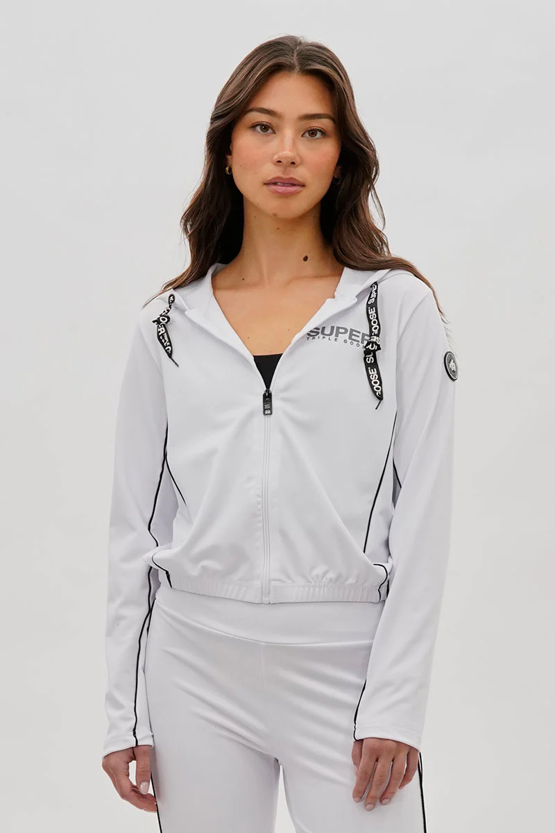 Cropped Active Hoodie - White