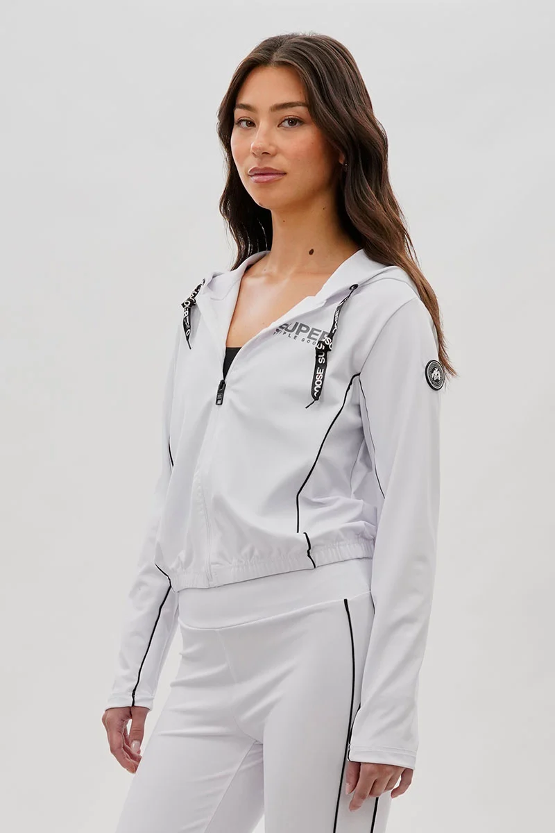 Cropped Active Hoodie - White - Image 2