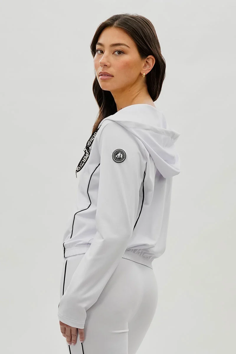 Cropped Active Hoodie - White - Image 3