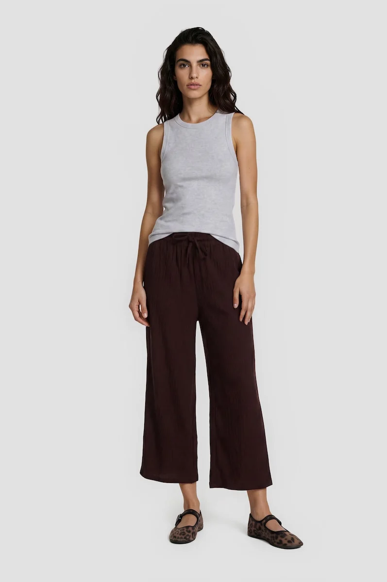 Classic Drawstring Pants - Brown