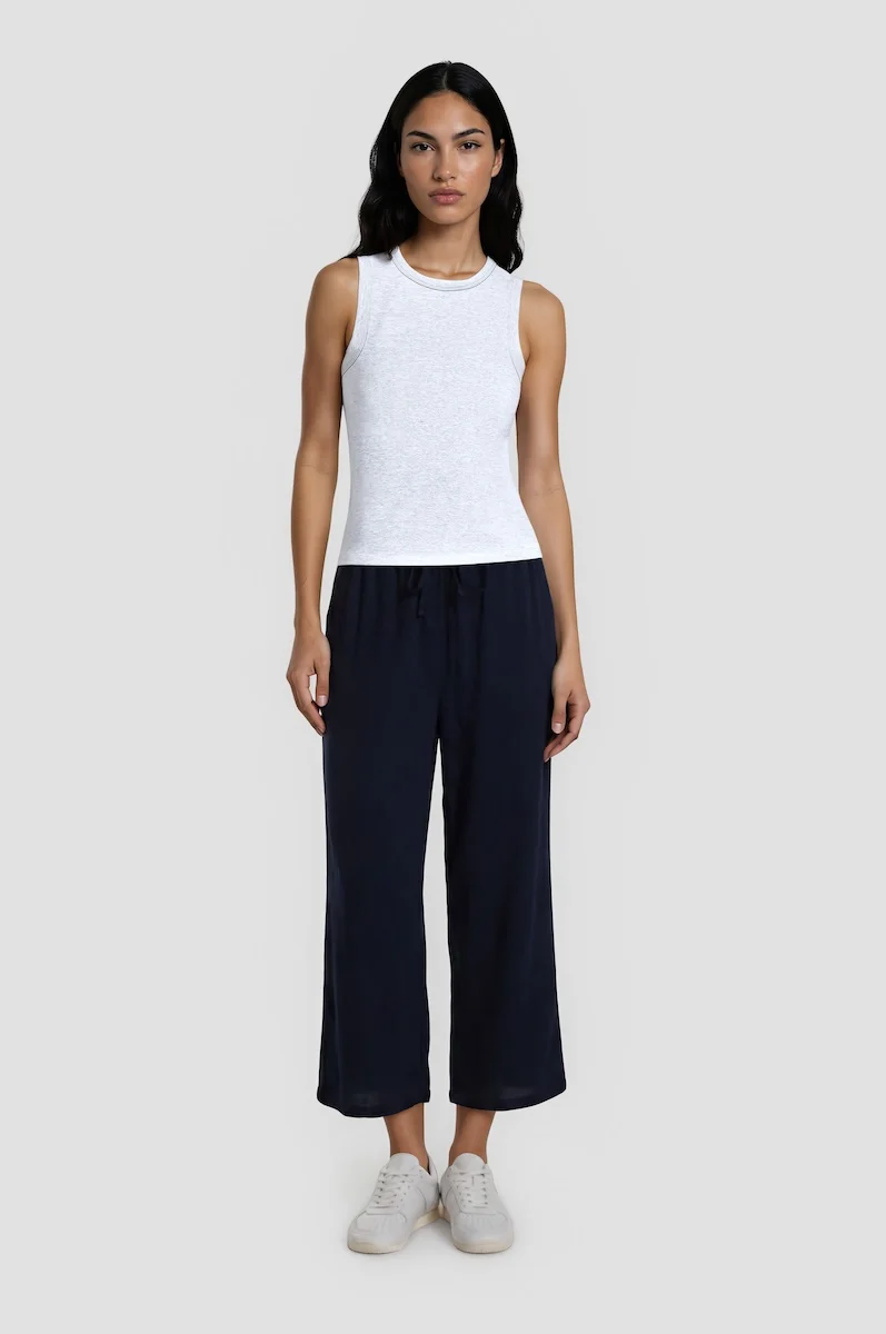 Classic Drawstring Pants - Navy