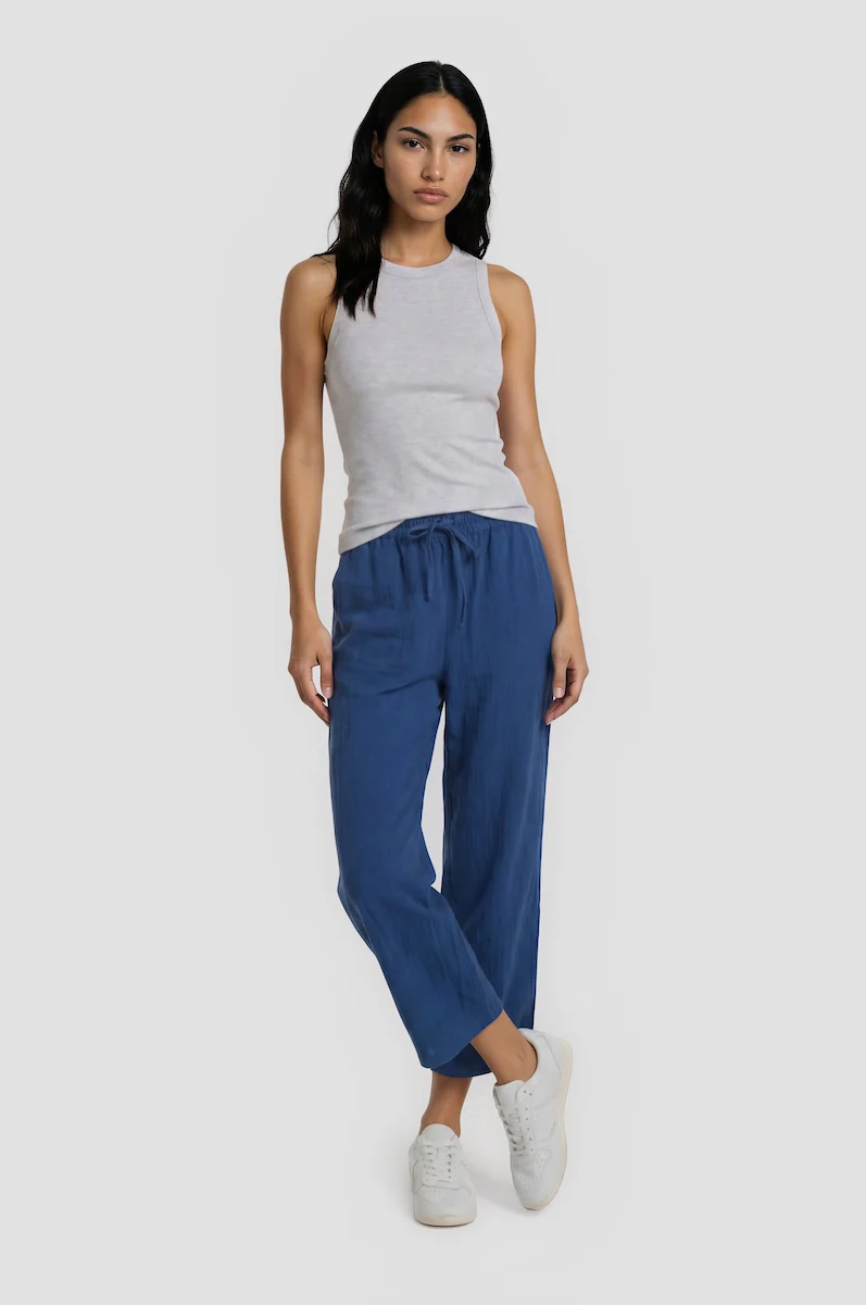 Classic Drawstring Pants - Blue