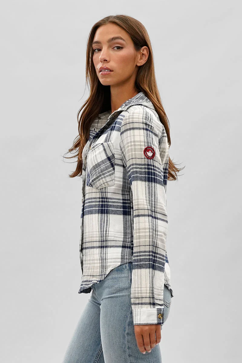 Button Up Flannel Shirt - Grey - Image 2