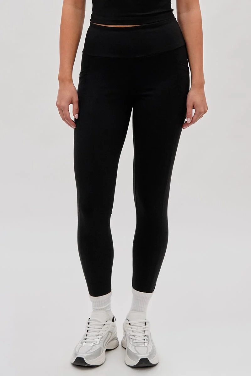High Waisted Yoga Leggings - Black
