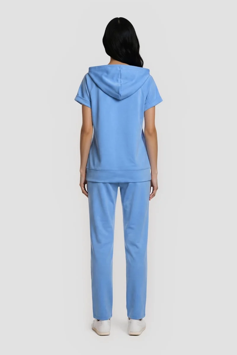 Tie-Up Straight Sweatpants - Blue - Image 2