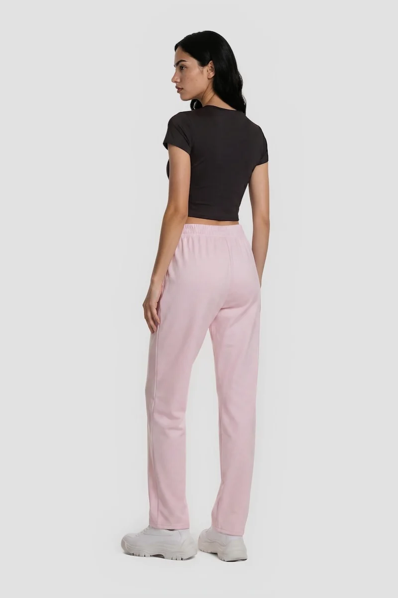 Tie-Up Straight Sweatpants - Pink - Image 2