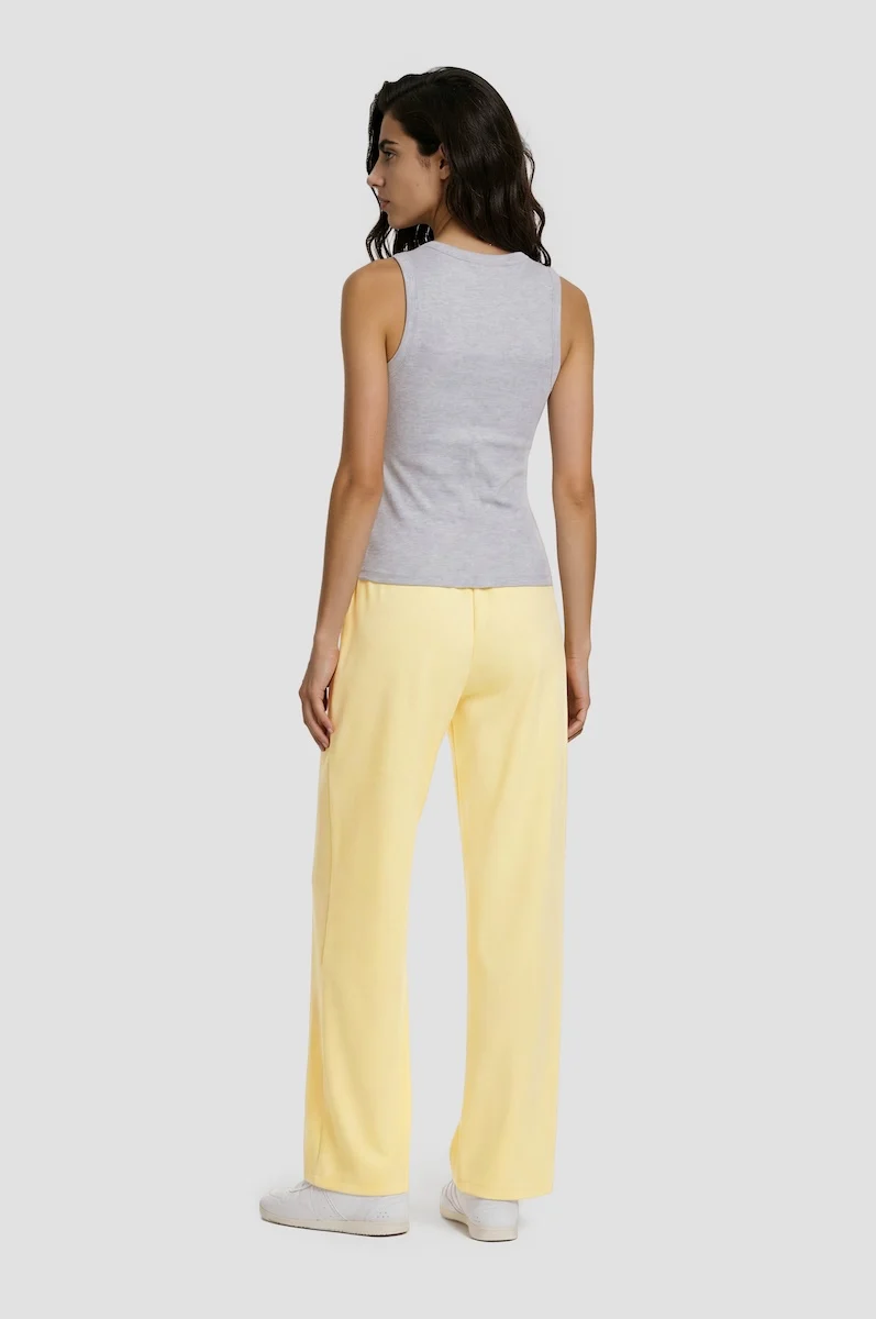 Contrast Wide Leg Pants - Yellow - Image 2