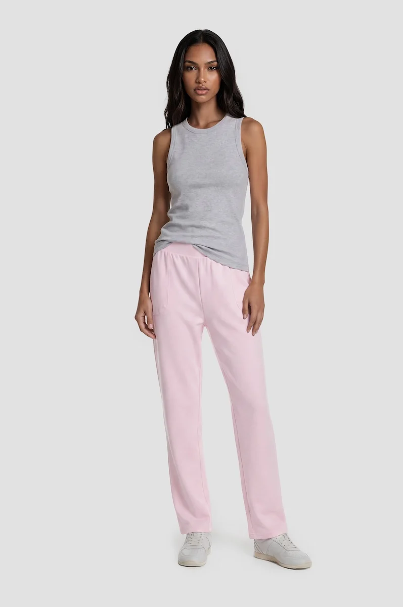Classic Straight Leg Sweatpants - Pink