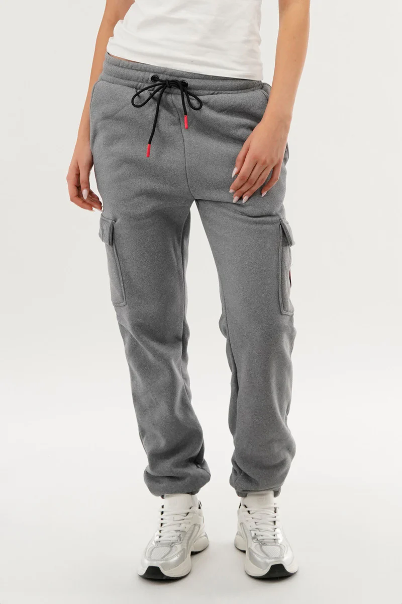 Fleece Cargo Joggers - Grey