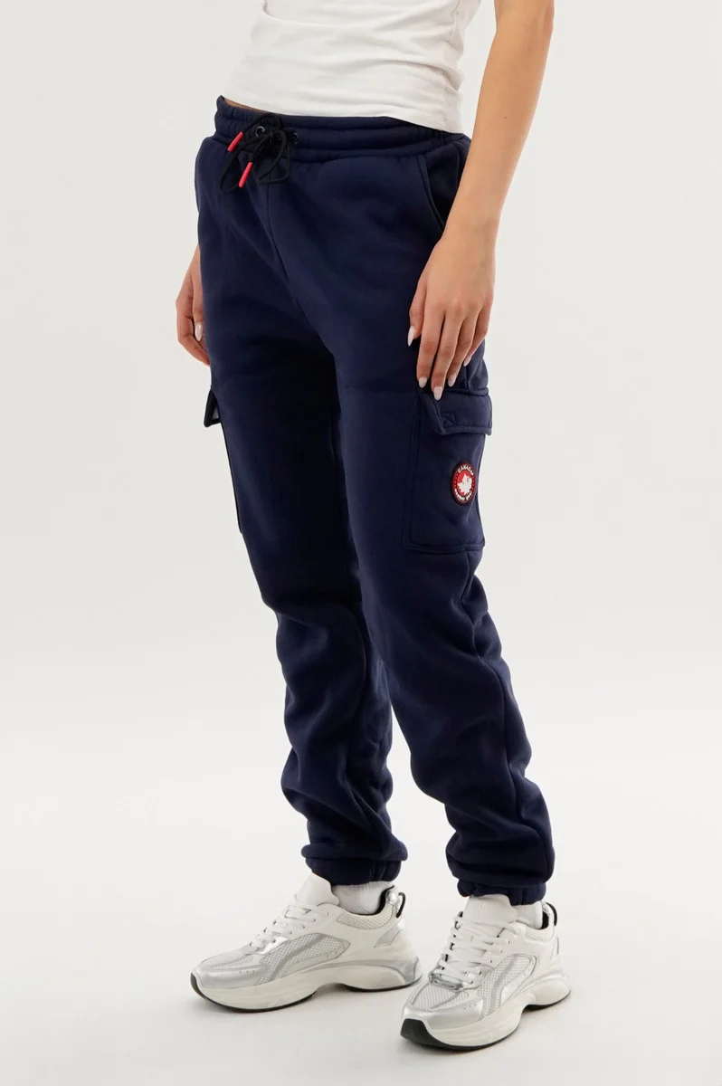 Fleece Cargo Joggers - Navy - Image 2