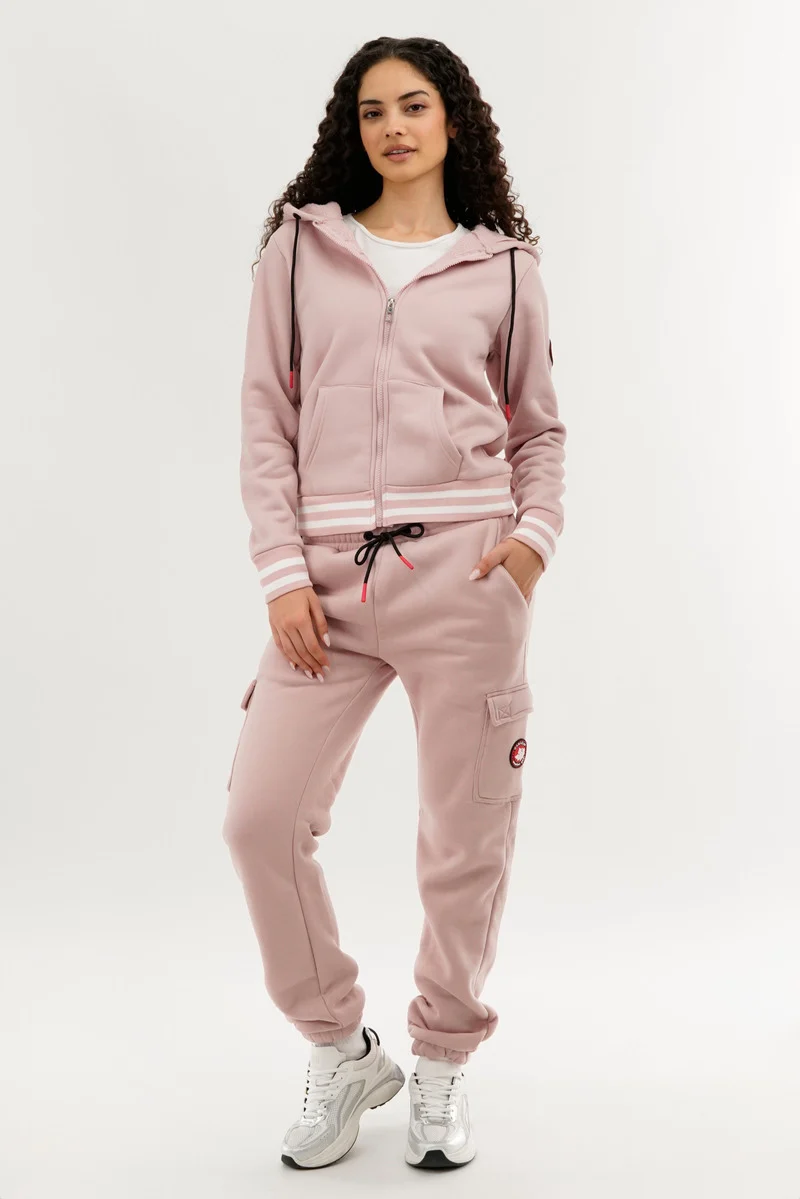 Fleece Cargo Joggers - Pink - Image 5