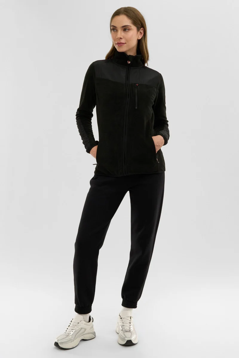 Fleece Lightweight Jacket - Black - Image 5