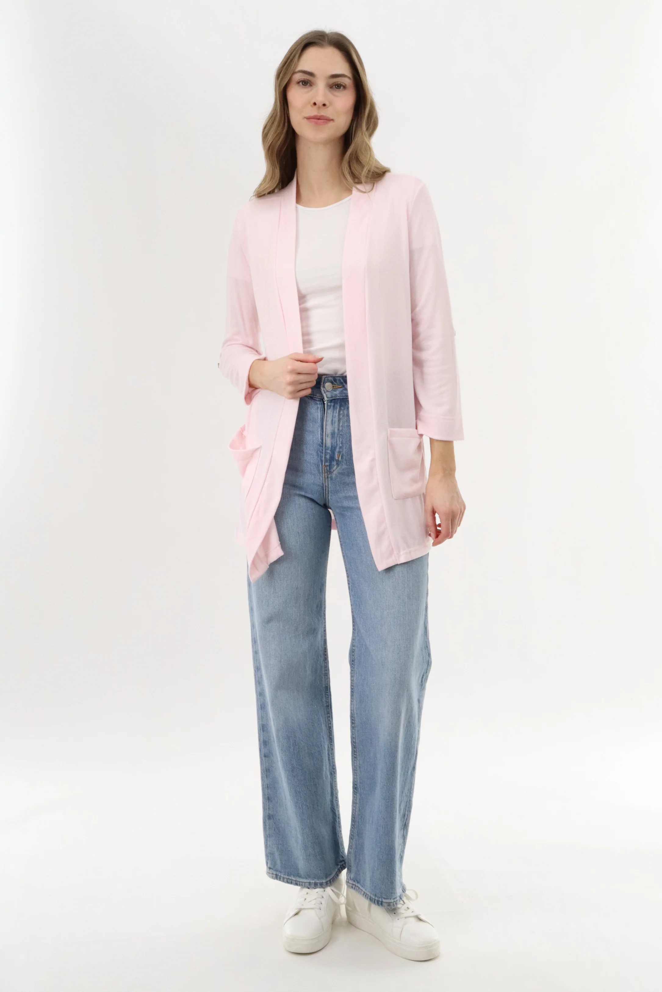 Mid Length Cardigan - Pink - Image 5