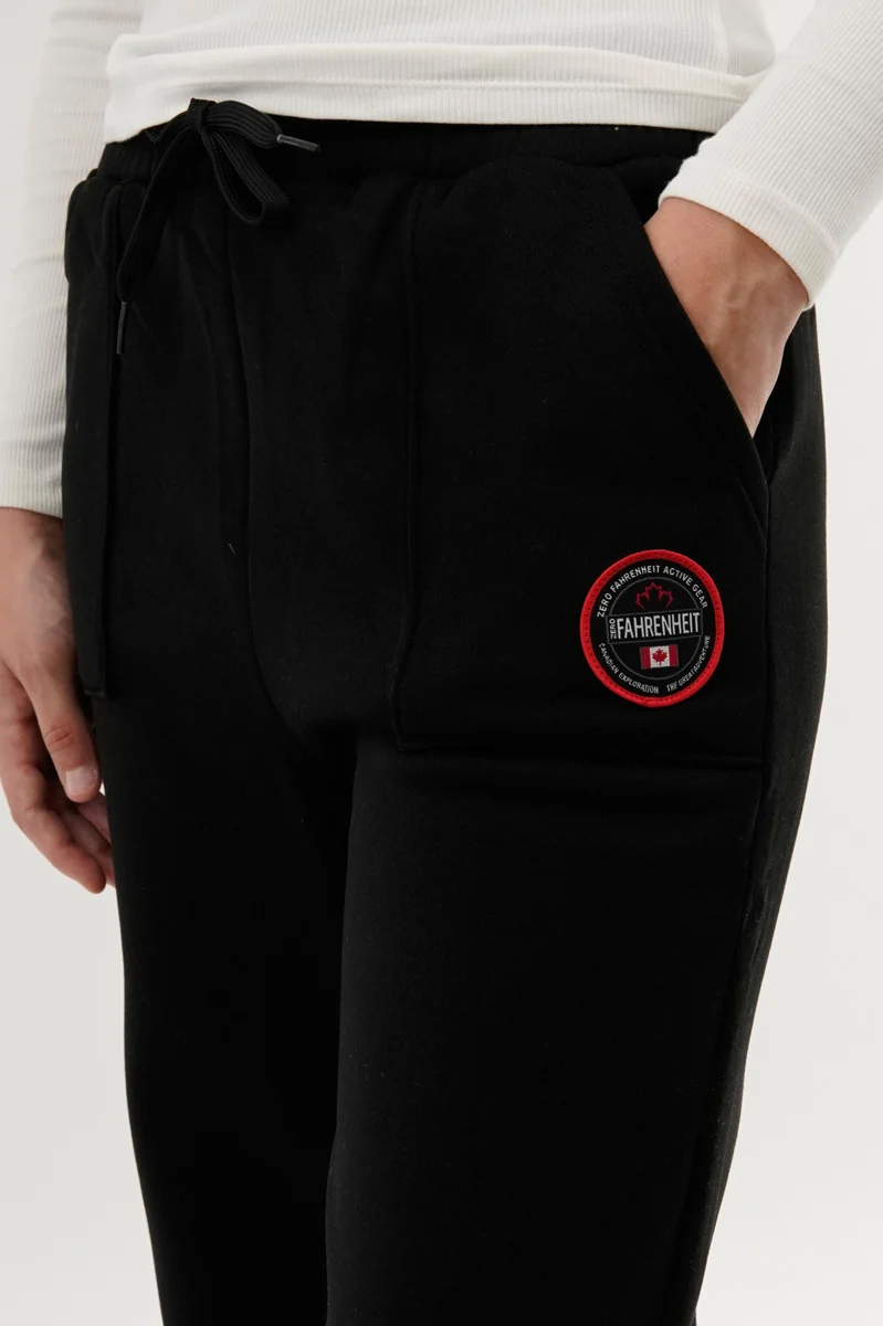 Wide Leg Sweatpants - Black - Image 4