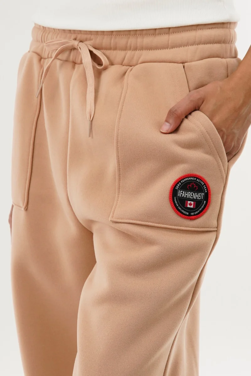 Wide Leg Sweatpants - Beige - Image 4